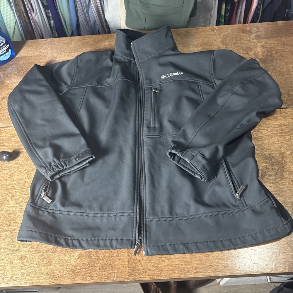 Columbia Mens XL Black Lightweight Coat Full Zip